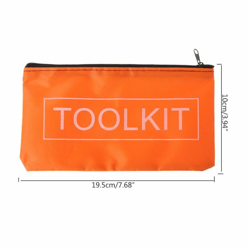 Small Hand Bags Storage Water-Resistant Zipper Bag Hand Tool Bag Fitting for Small Items Fishing Staff Orange