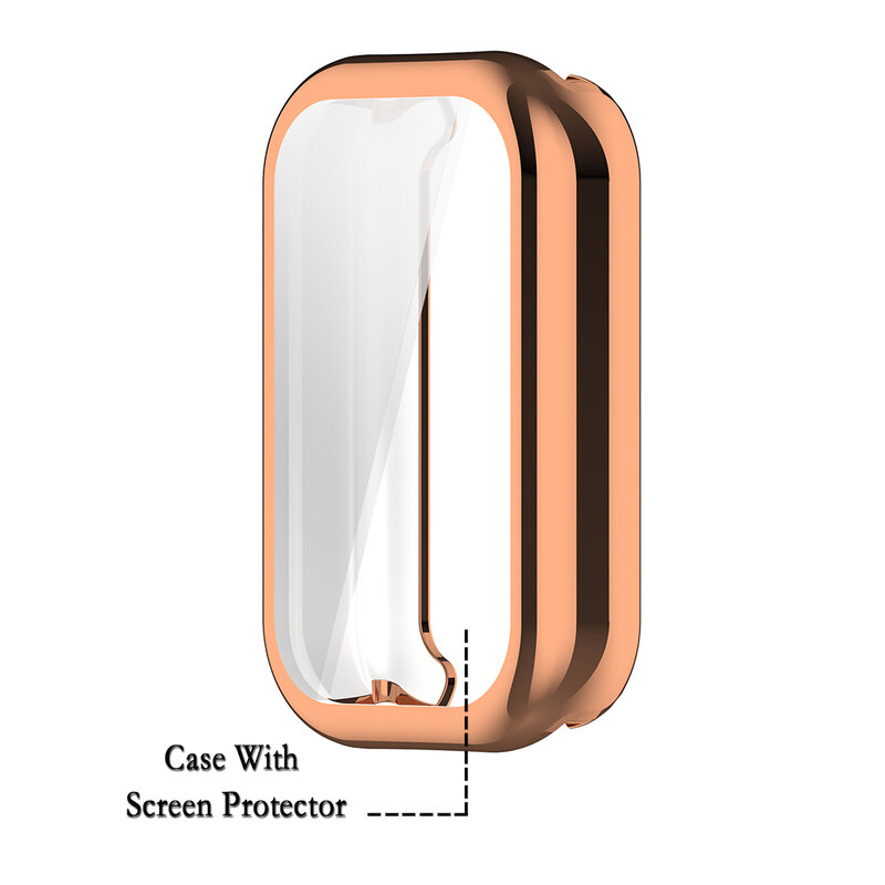 Casing penutup TPU aktif, aksesori casing pelindung cakupan penuh untuk Xiaomi Band 8 dengan pelindung layar untuk Redmi Band 2