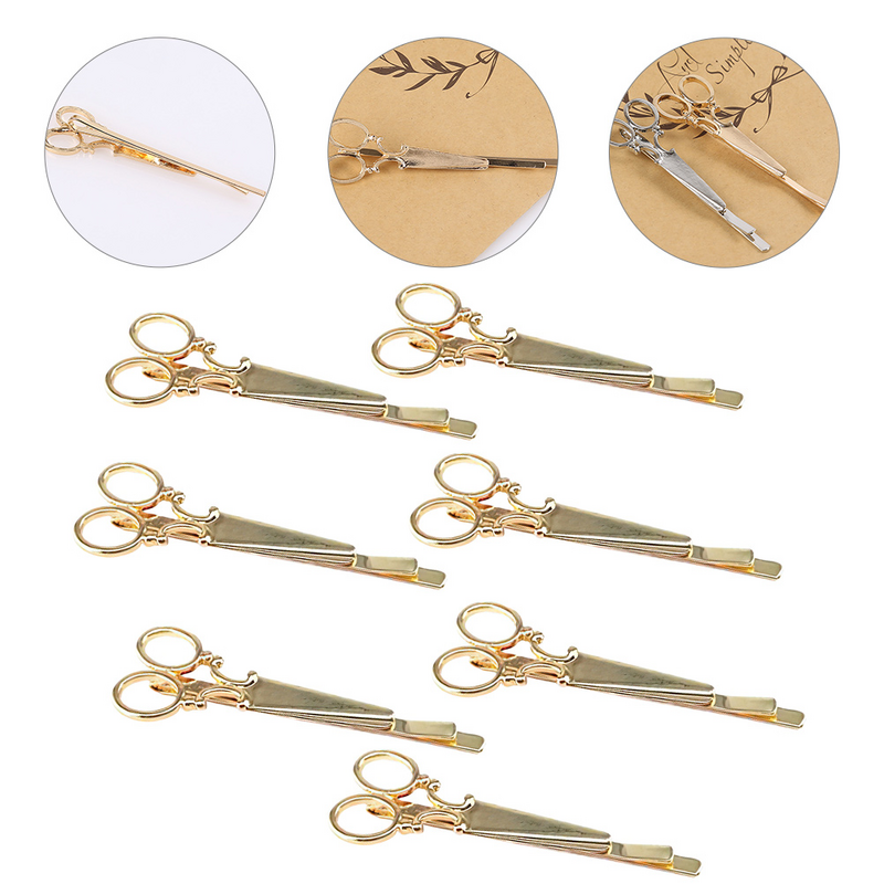 Vintage Scissors Hairpin Tools para Mulheres, Styling Clip, Presilha, Acessórios de Decoração, Meninas, 7 Pcs