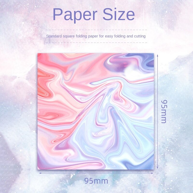 400pcs Scrapbooking Starry Sky Origami Paper Handmade Art Material Colorful Folded Paper Galaxy Folding