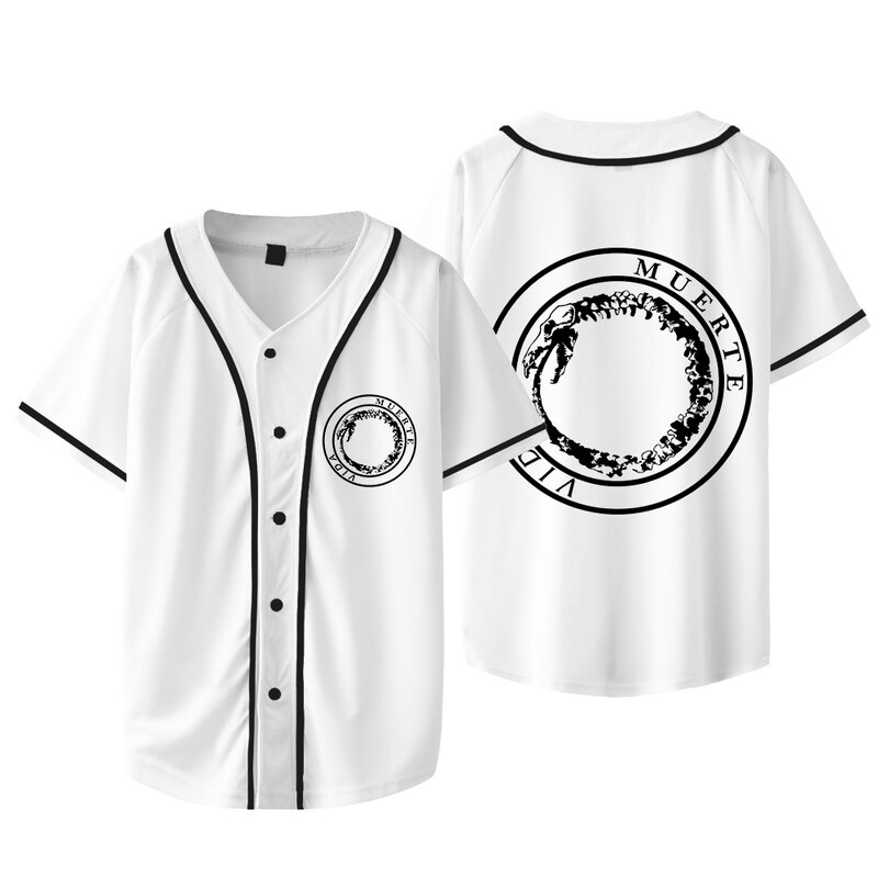 2024 Canserbero Baseball Jacket Vida Album Merch Women Men Fashion Casual Short Sleeve Tee Streetwear Top