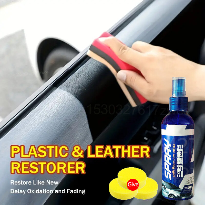 Agente de revestimento do restaurador plástico do carro, reparo exterior da borracha, limpo refresca, brilho preto, selo ilumina, auto