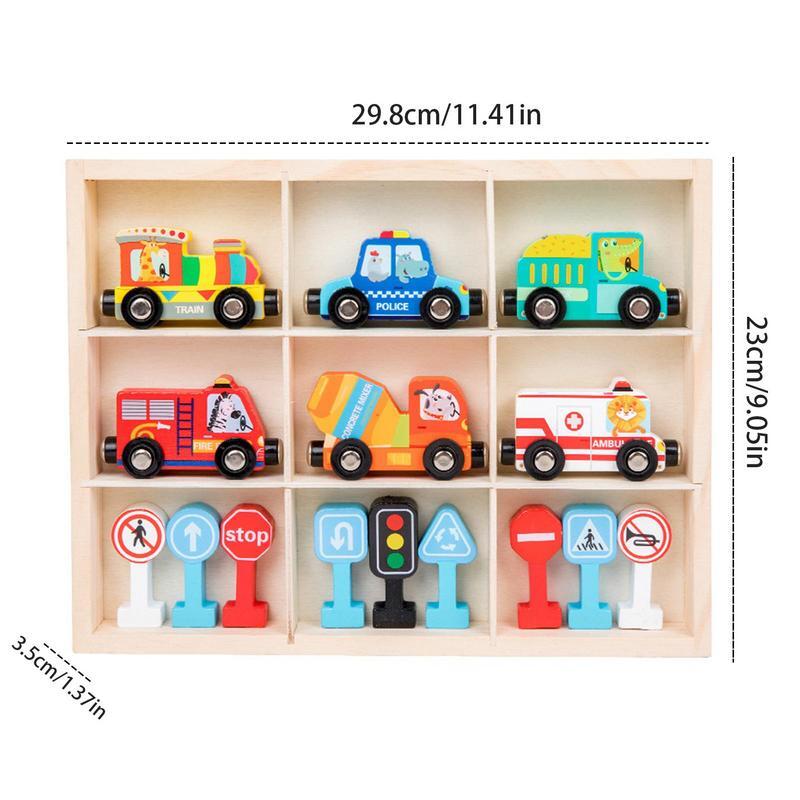 Double-sided Wooden Magnetic Train Track High-quality Magnetic Wooden Rail Train Track Accessories Set For Boys And Girls