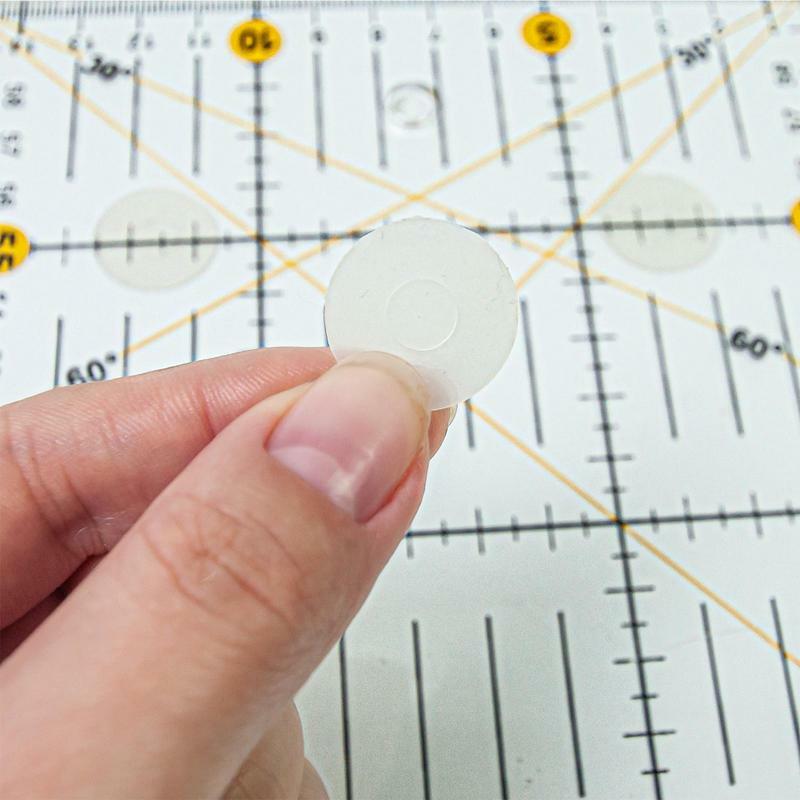 Quilt Template Non-slip Pads Slip Ruler Grip Stickers Transparent Non Slip Adhesive Rings 30PCS Non Slip Ruler Grips For