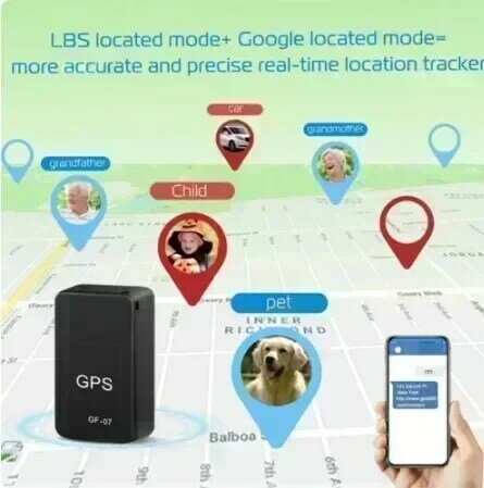 Magnético Mini GPS Tracker para carro e motocicleta, localizador de rastreamento em tempo real, monitor de controle remoto, GSM, original, novo, GF07