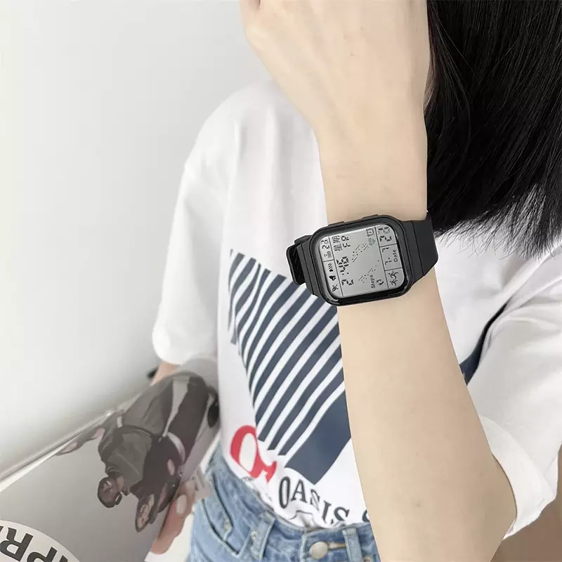 นาฬิกาข้อมือดิจิตัลเรืองแสงกันน้ำแบรนด์แฟชั่น Jam Tangan elektronik สำหรับเด็กนักเรียนของขวัญนาฬิกาข้อมือสำหรับเด็ก