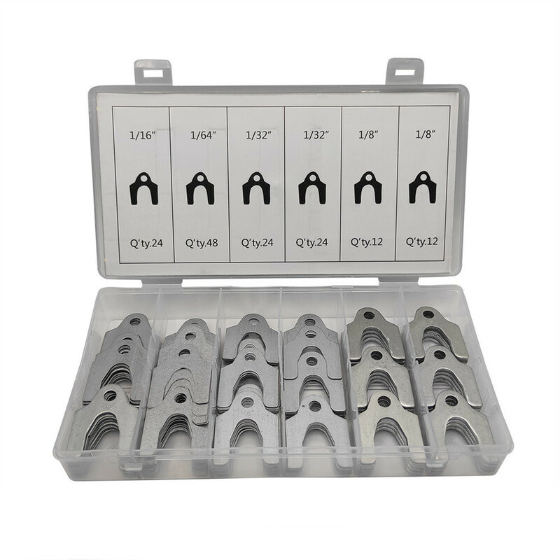 144 buah shim Penyelaras otomatis dengan kotak penyimpanan untuk menyesuaikan komponen tubuh