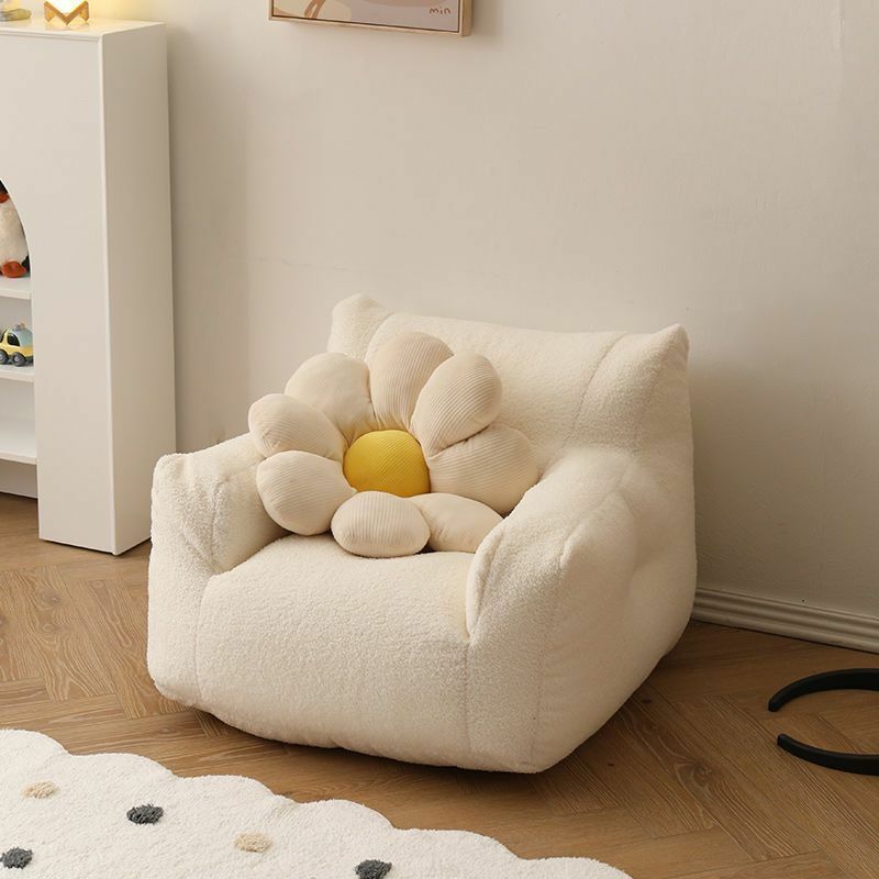 Детский диван Lazy INS, мини-мешок из ягненка и бархата, повседневное сиденье, мультяшный детский диван, татами для чтения, детская мебель