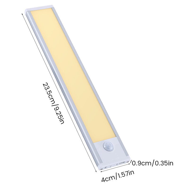 2 Chiếc Dưới Tủ Đèn Cảm Biến Chuyển Động Ánh Sáng Ban Đêm USB Có Thể Sạc LED Tủ Quần Áo Đèn Phản Ánh Sáng Từ Tập Light Stick-Ngày