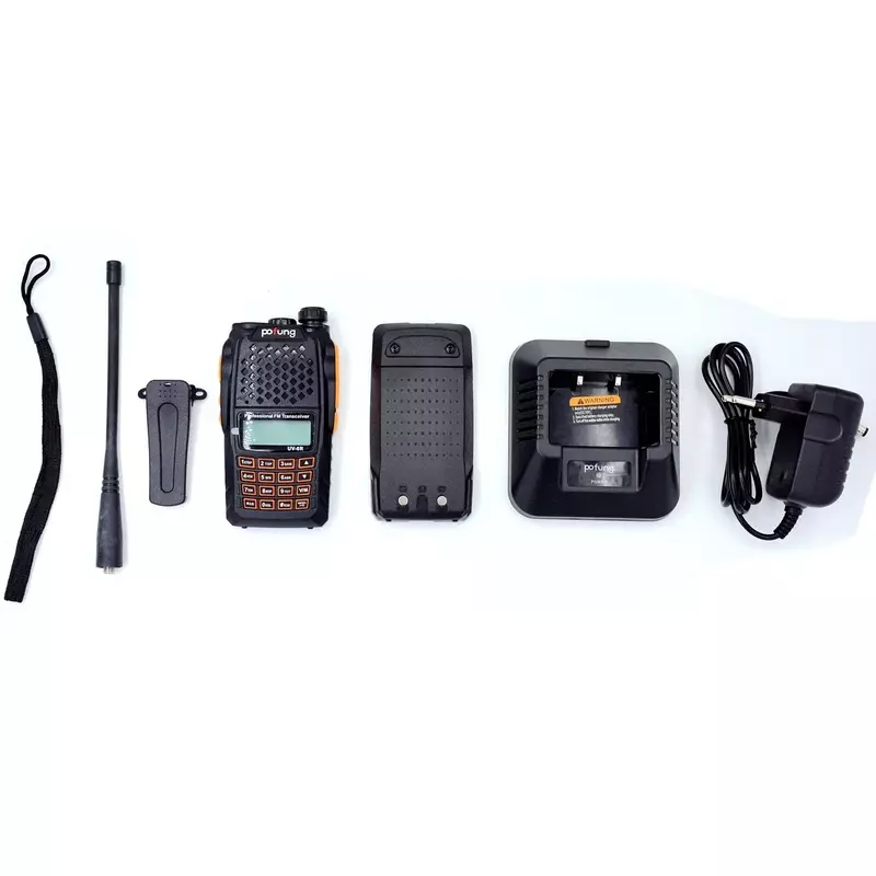 Baofeng-Talkie perforé professionnel UV6R, haute puissance, communication sans fil, transmetteur FM, hôtel, voyage, camping en plein air