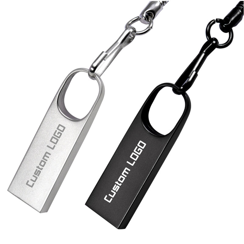 10 Buah Logo Kustom USB Flash Drive Metal Drive2.0 Pendrive 32GB 16GB 8GB Kunci Kecepatan Tinggi Usb Stick Flash Memori 64GB Fotografi