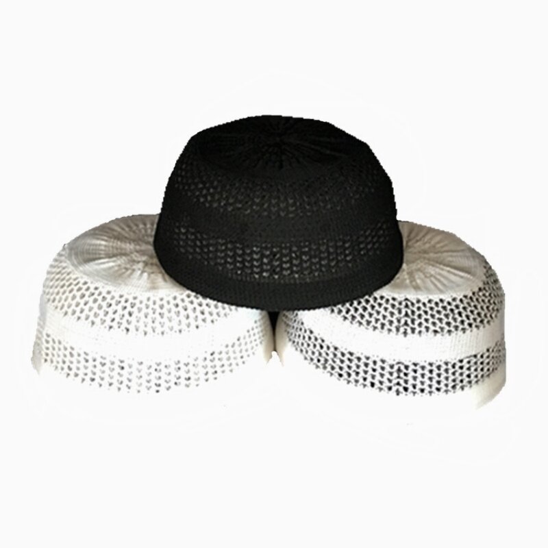 Fez-男性のためのニット帽,イスラム教徒の帽子,イスラムの祈りのためのニットウェア,メッシュウール,送料無料