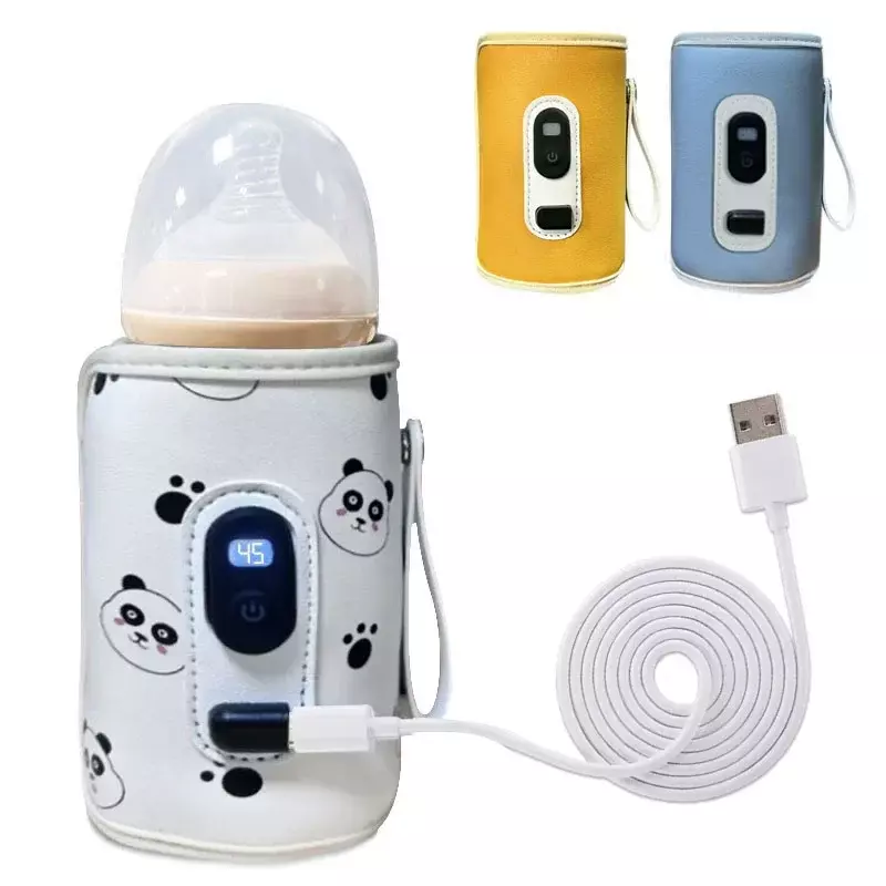 USB Baby Milk Bottle Thermal Bag Universal Digital Display Nursing Bottle Heater Portable Baby Milk Heat Keeper for Traveling