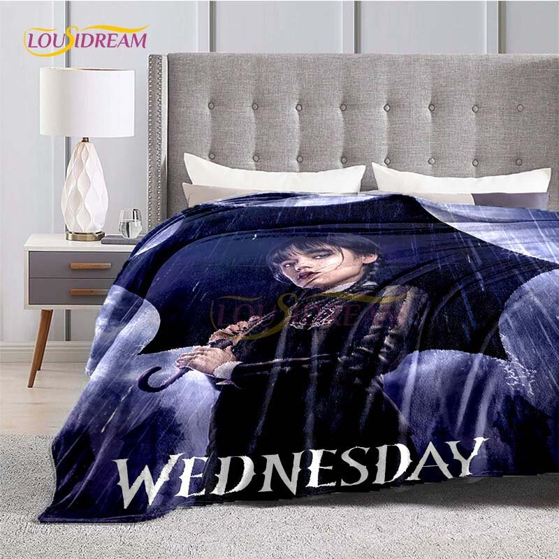 Wednesday Addams Series Throw Blanket Horror Soft Blankets for Beds Home Decor Bedding Cover picnic blanket