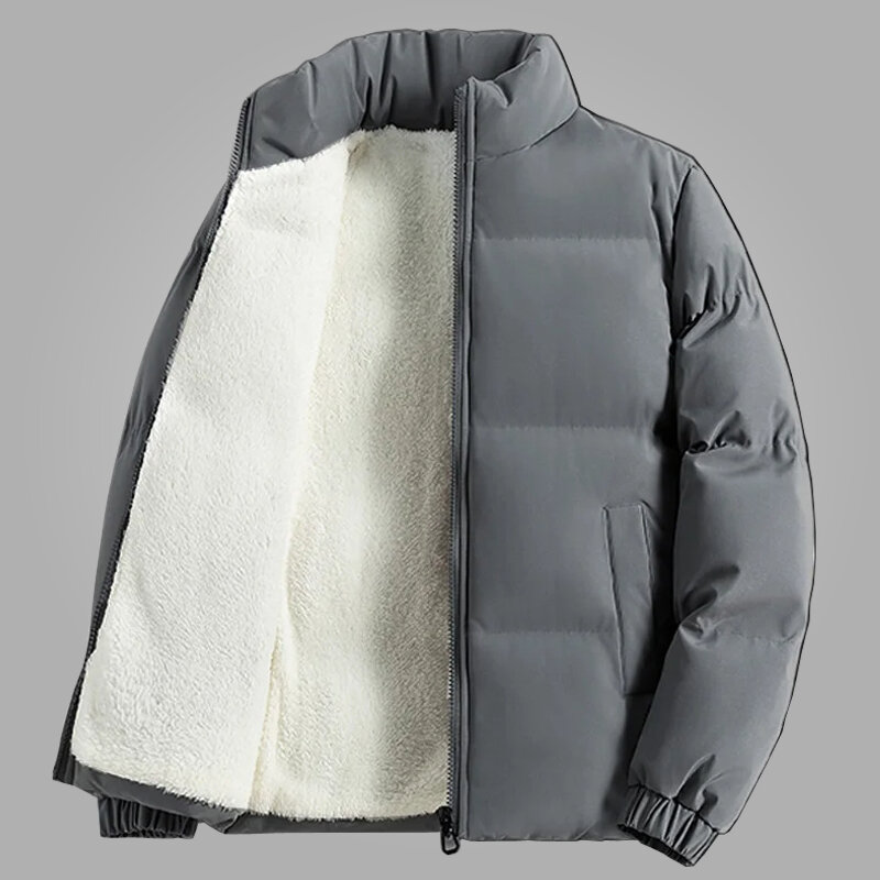 Jaqueta acolchoada de algodão windproof masculina, jaqueta de lã quente, gola alta, casacos casuais, moda grossa, plus size, 8XL, outono, inverno, nova