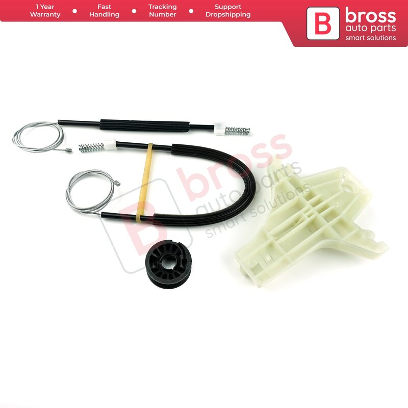 Bross Auto-onderdelen BWR5080 Elektrische Ruitbediening Regulator Reparatie Kit Linksvoor Deur 2H0837402E Voor Vw Amarok 2010-Op