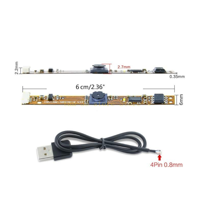Modul Kamera USB Bahan ABS Tahan Lama untuk Laptop Resolusi 1280x720p D0UA
