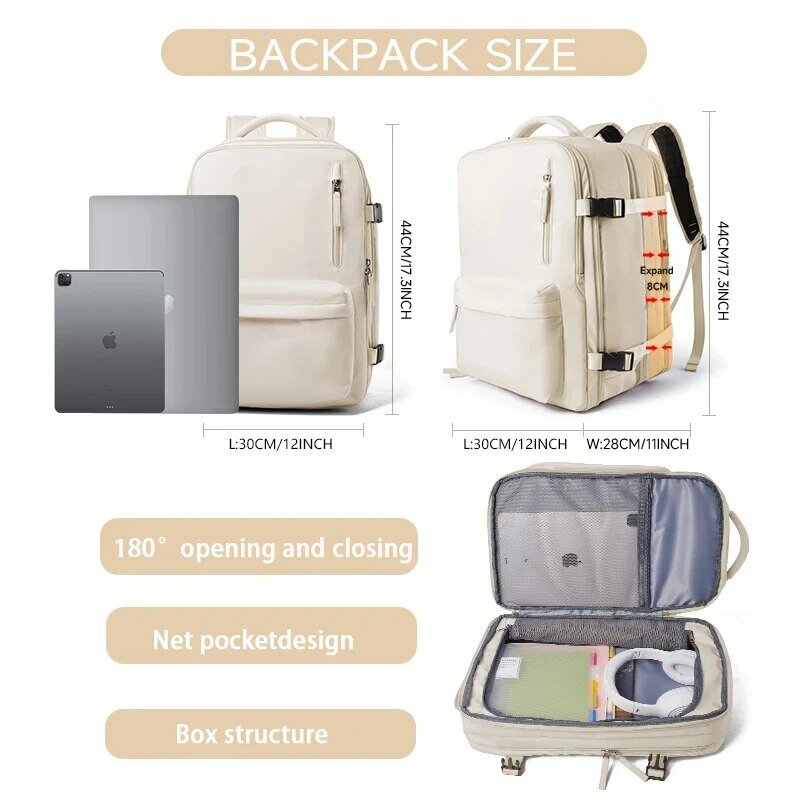 Classic Expand Travel Backpack Women Backpack Women Large Capacity Backpack Shoe Bag Travel Backpack Outdoor Laptop Backpack