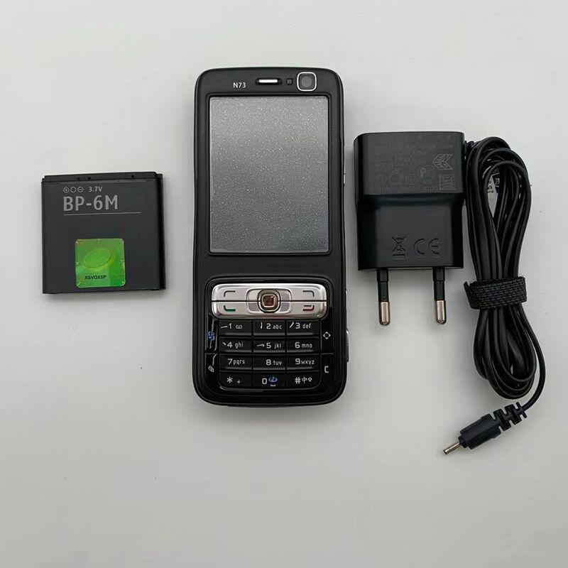 Original desbloqueado celular móvel, N73, 2G, 3G, russo, árabe, hebraico, Inglês teclado, feito na Suécia, frete grátis