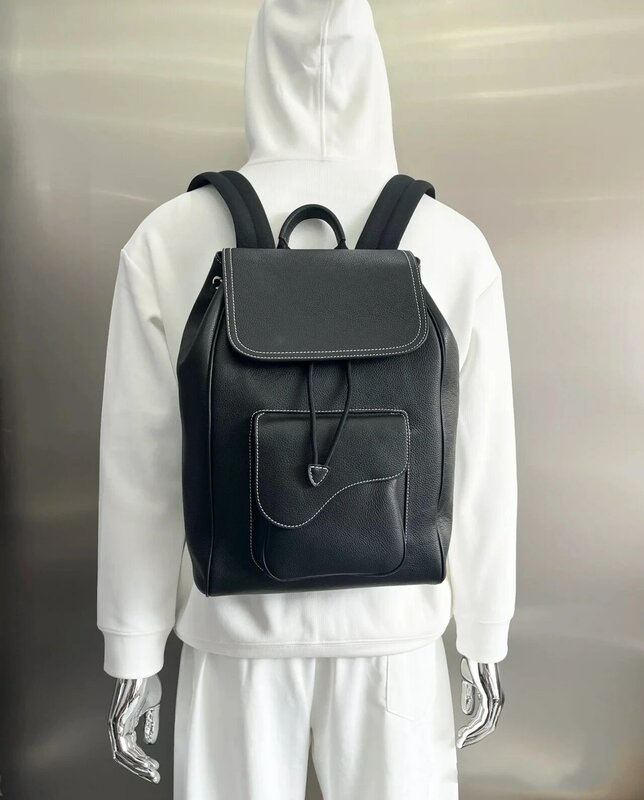Unisex Black Textured Backpack Large Capacity Sports Fitness Knapsack Men's Lady Fashion Travel bag Lightweight Leisure Rucksack