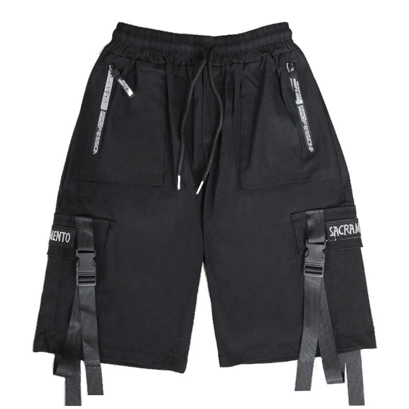 Szorty na lato mężczyźni Harajuku Streetwear Casual dla mężczyzn szorty Cargo moda Techwear japońska Korea Hip Hop y2k Punk odzież męska