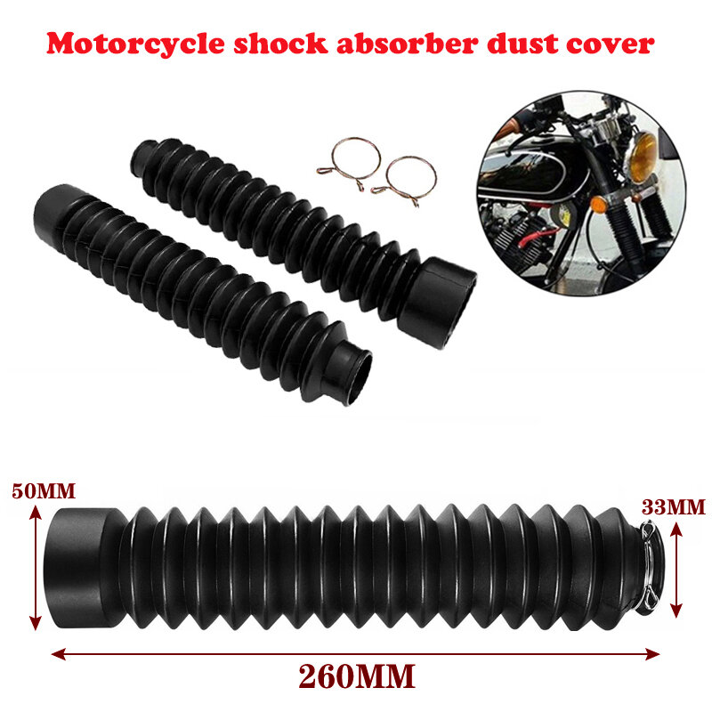 New Motorcycle Front Fork Cover Gaiters Shock Protector Dust Guard For Motorcycle Motocross Dirt Bike Shock Absorbing Dust Cover