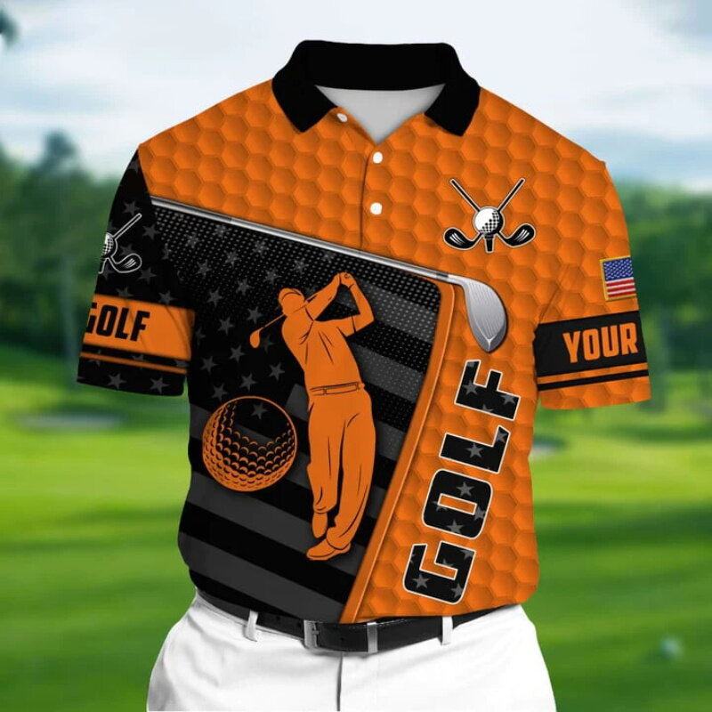 Camiseta de Golf con solapa para hombre, Polo de manga corta Harajuku para deportes al aire libre, camiseta de gran tamaño con botones, moda de verano