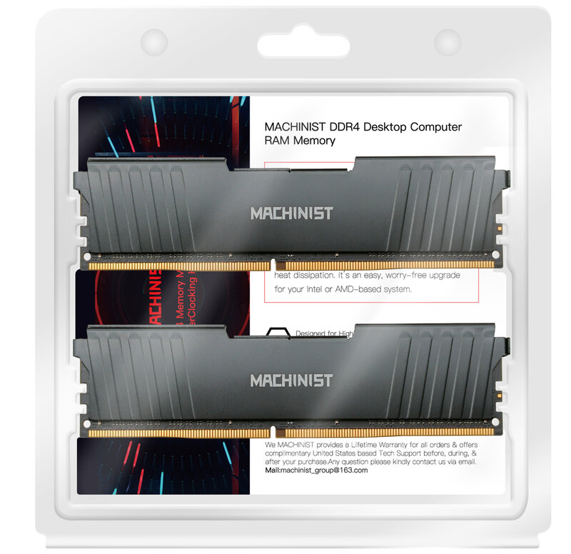 MACHINIST-RAM DDR4 ECC pour PC de bureau, dissipateur de chaleur, DIMM pour toutes les cartes mères X99, 16 Go, 2133MHz, 8 Go, 2666MHz