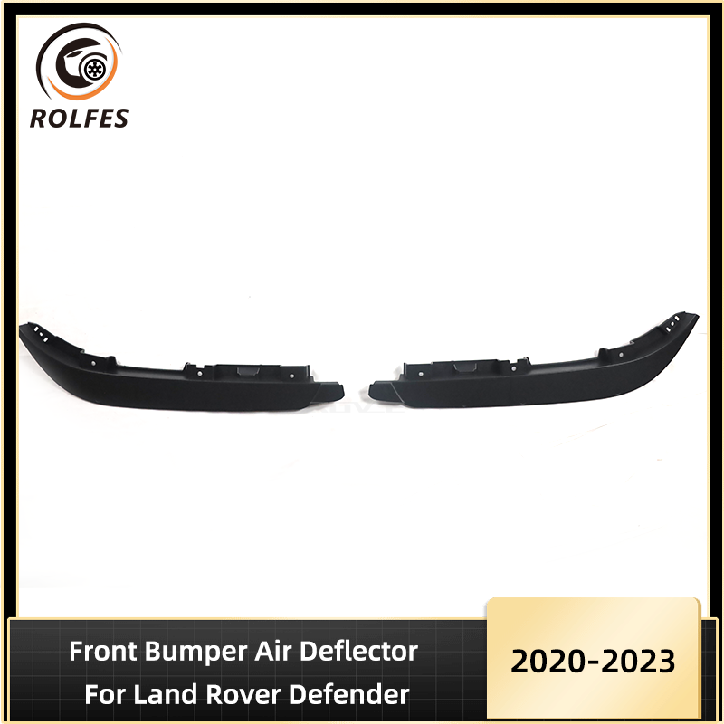 ROLFES ABS Black Front Bumper Deflector Lip Spoiler For Land Rover Defender 90 110 2020-2023 Car Accessories LR129426 LR129425