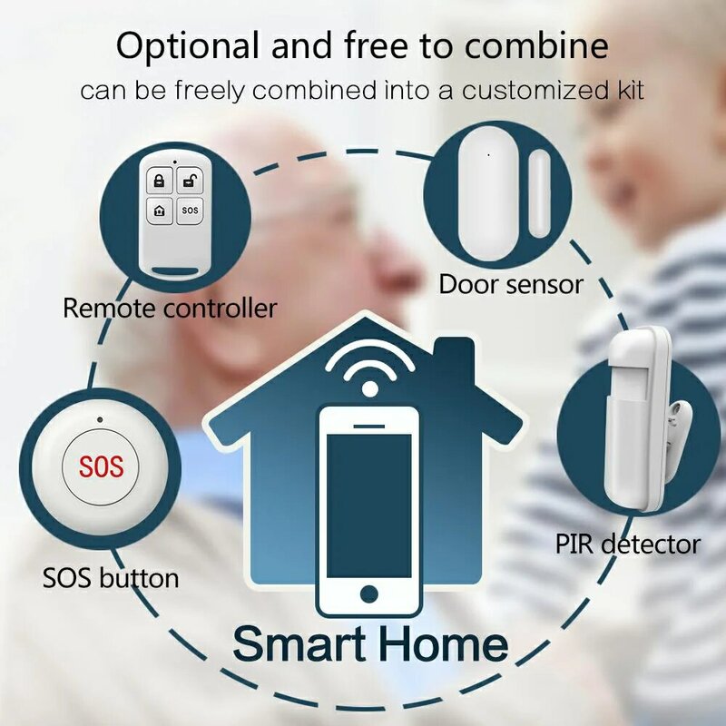 Wi-Fi Tuya домашняя сигнализация 433 МГц охранная сигнализация умная жизнь приложение управление беспроводная домашняя сигнализация