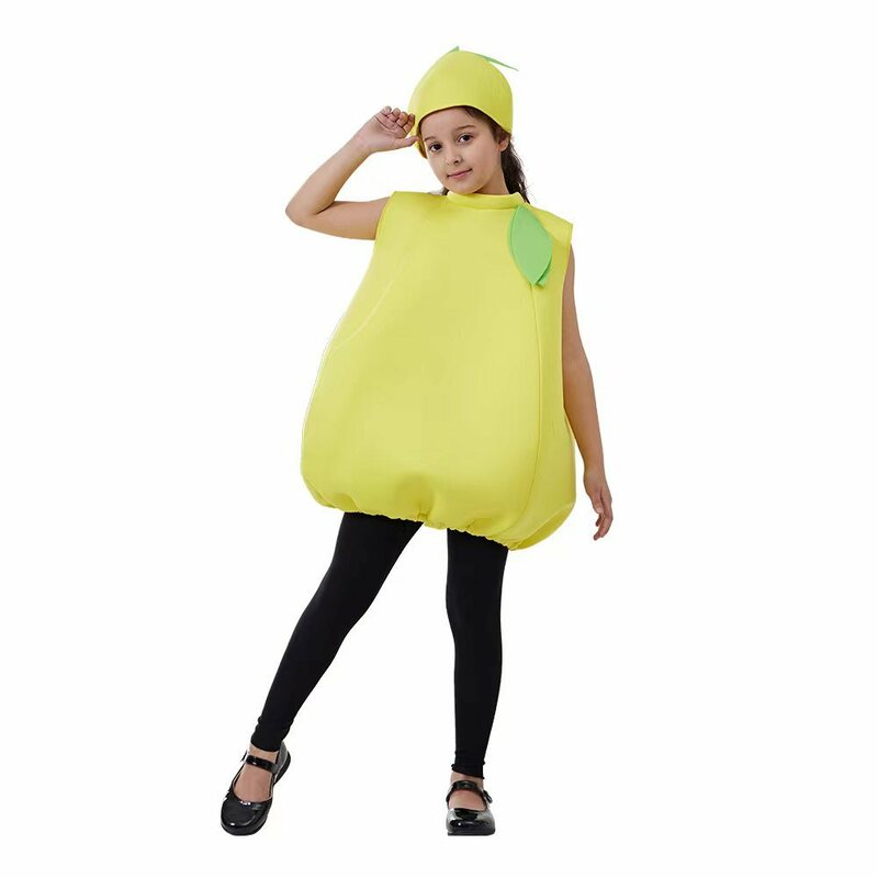 Spot new Halloween Lemon baju anak-anak, pakaian pertunjukan buah untuk pesta sekolah anak perempuan