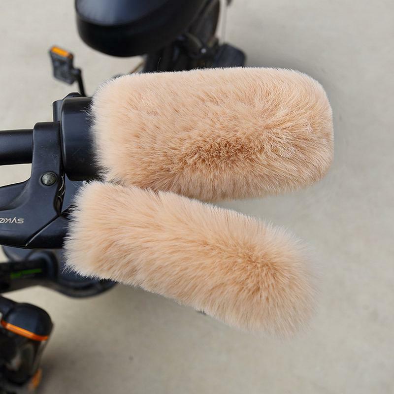 Impugnatura della leva del freno Cozy Soft Plush manubrio Cover protezione per le mani impugnature per biciclette accessori protettivi per bici antiscivolo per donna uomo