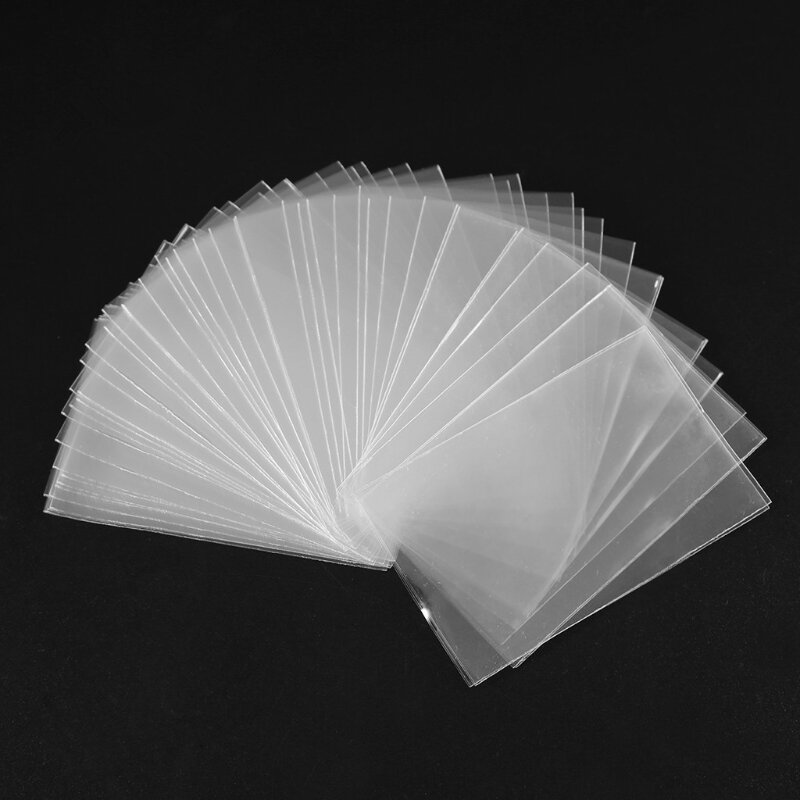100 lengan/bening ukuran standar papan permainan perdagangan kartu lengan dek pelindung untuk bisbol kelas berlian