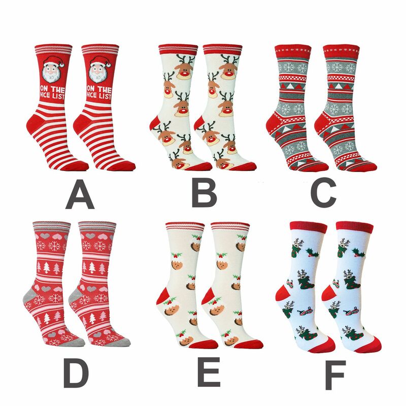 Unisex Novelty Xmas Funny Socks Santa Stockings Christmas Socks Santa Claus Man Woman Lady