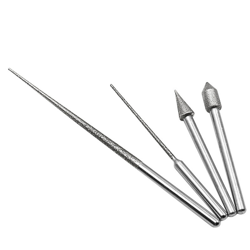 Precisão Diamante Revestido Carving Needle para Mini Brocas, Gravação Broca Rods, Alta Resistência, Dureza Power Tool Parte
