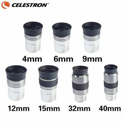 Celestron omni 완전 멀티 코팅 금속 천체 망원경, 접안 렌즈 및 바로우 렌즈, 4mm, 6mm, 9mm, 12mm, 15mm, 32mm, 40mm, 2x