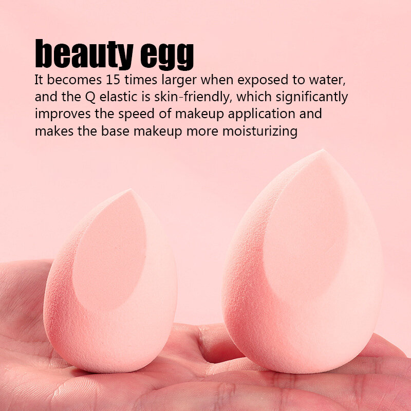 8/4 pçs smooth cosméticos puff uso molhado e seco esponja para maquiagem fundação corretivo blush pó profissional puff beleza ovo