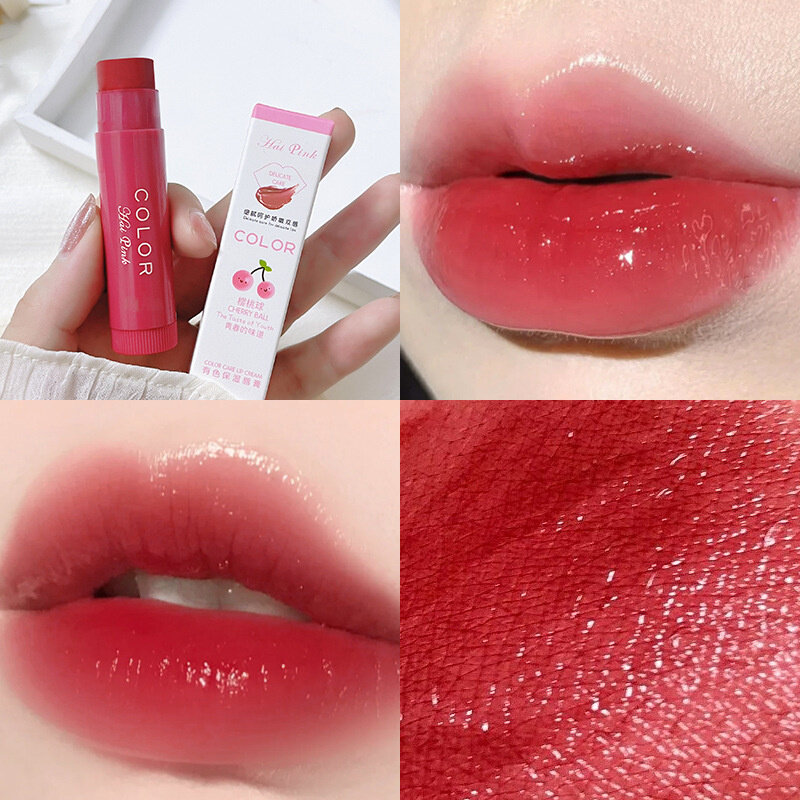 1/3Pcs Tinted Moisturizing Lipstick Hydrating Anti-cracking Pigmented Lip Balm Long-lasting Color Rendering Lip Gloss Lip Glaze