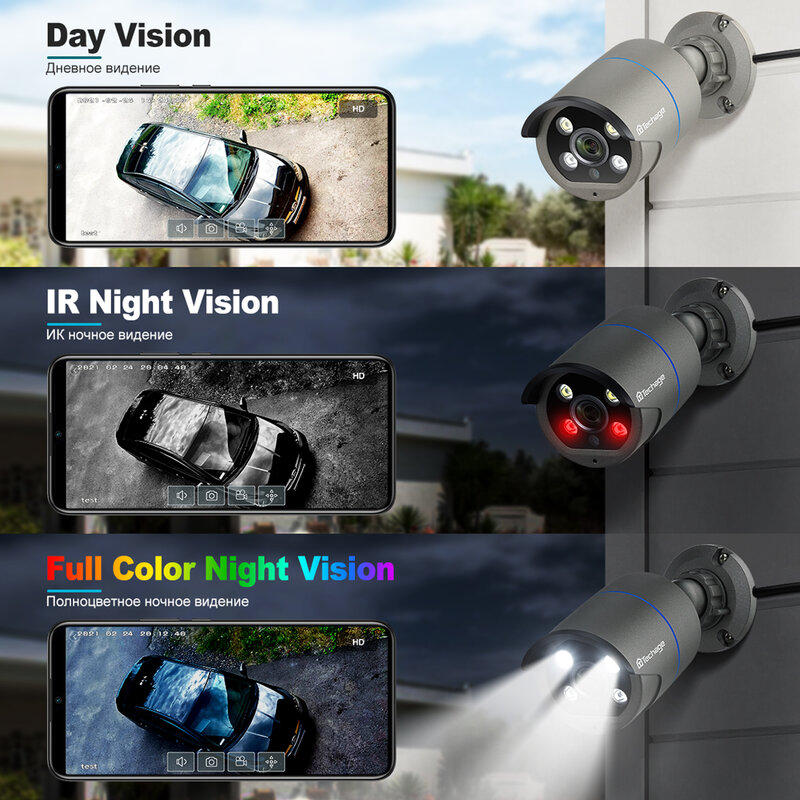 POE NVR 키트 CCTV 보안 시스템, 8CH HD, 4MP, H.265 컬러, 야간 야외 오디오 레코드, IP 카메라, P2P 비디오 감시 세트