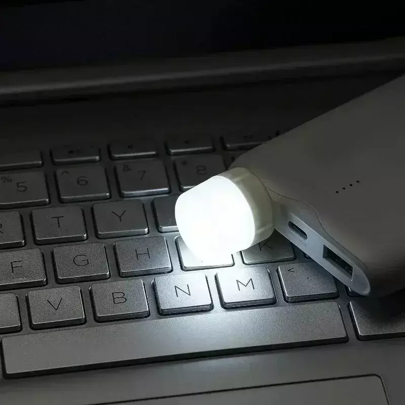 Mini luces nocturnas USB para ordenador, lámparas de carga con enchufe USB, LED, Blanco cálido, protección ocular, luz de lectura para libros, 50/1 piezas