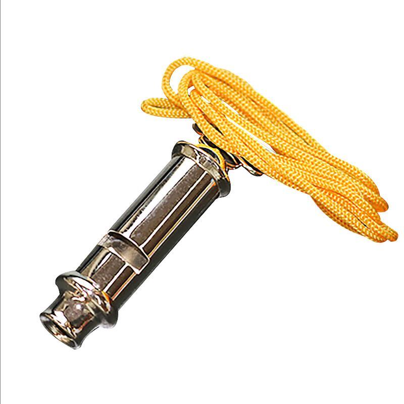 Stainless Steel Whistle Outdoor Emergency Life-saving Whistle Training Sports Military High-frequency Whistle Referee