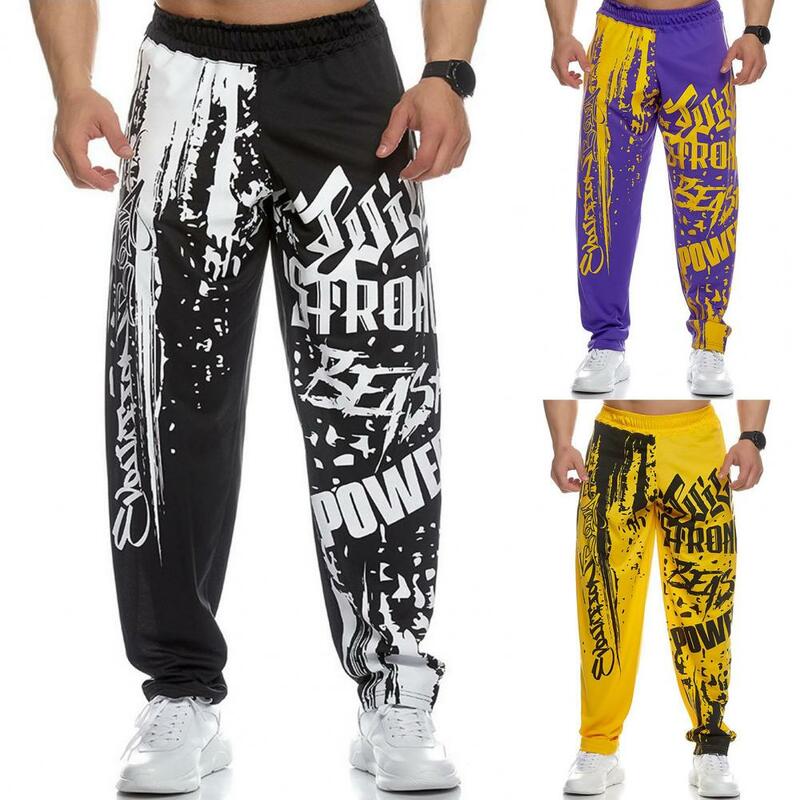 Pantalones de chándal deportivos informales con letras estampadas para correr, estilo Hip-hop, otoño
