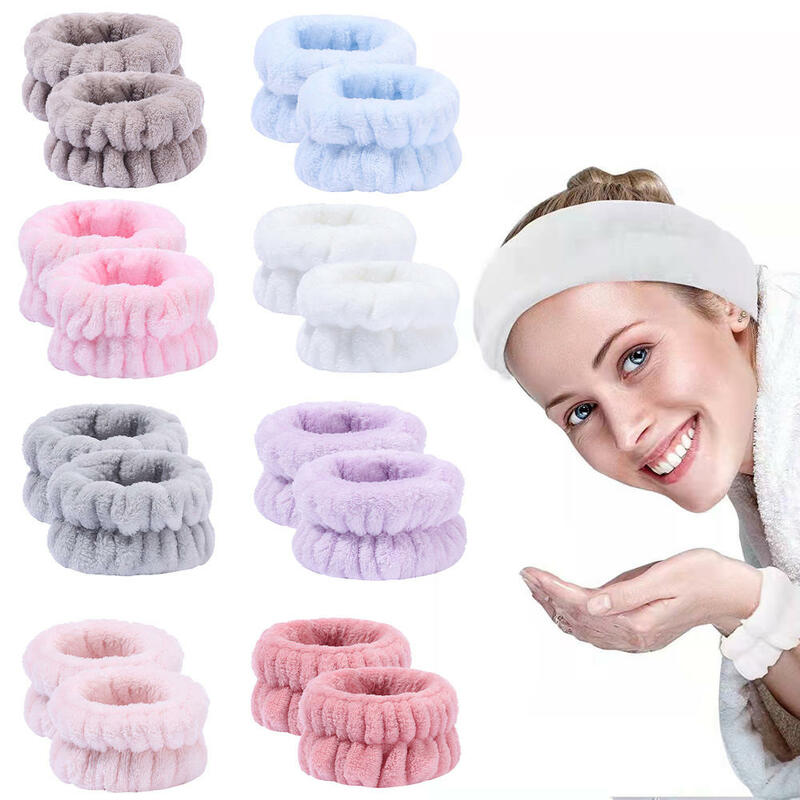 Spa Handgelenk Washband Mikrofaser Handgelenk Waschen Handtuch Band Armbänder für Gesicht Waschen Saugfähigen Armbänder Handgelenk Schweißband für Frauen