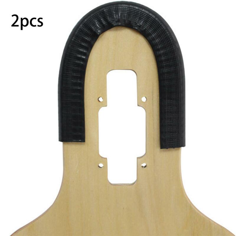 2 Pieces Skateboard Rubber Strip Easy to Install Anti Collision Shock Absorbing Nose Guard Protection for Longboard Kids