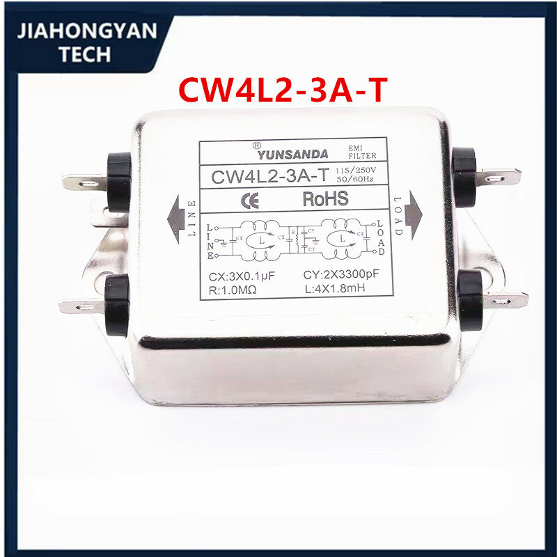 Filtro EMI de potencia CW4L2-10A-T/S CW4L2-6A-T/S CW4L2-20A-T/S, monofásico AC 115V / 250V 20A 50/60HZ