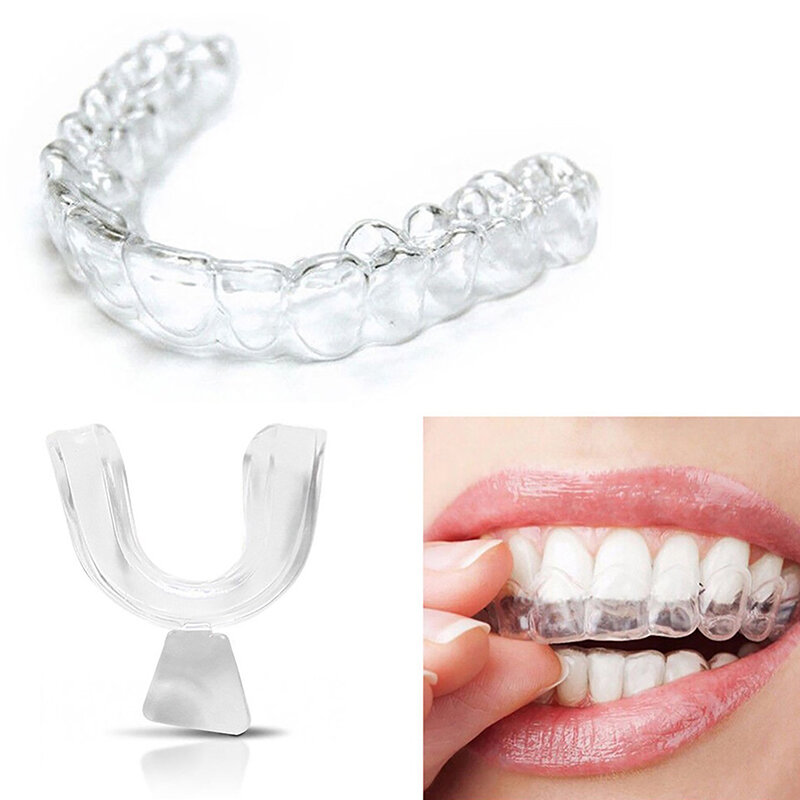 Silicone Night Mouth Guard para moagem de dentes, mordida dentária, ajuda a dormir, branqueamento bandeja, moagem, 1 pc, 2pcs