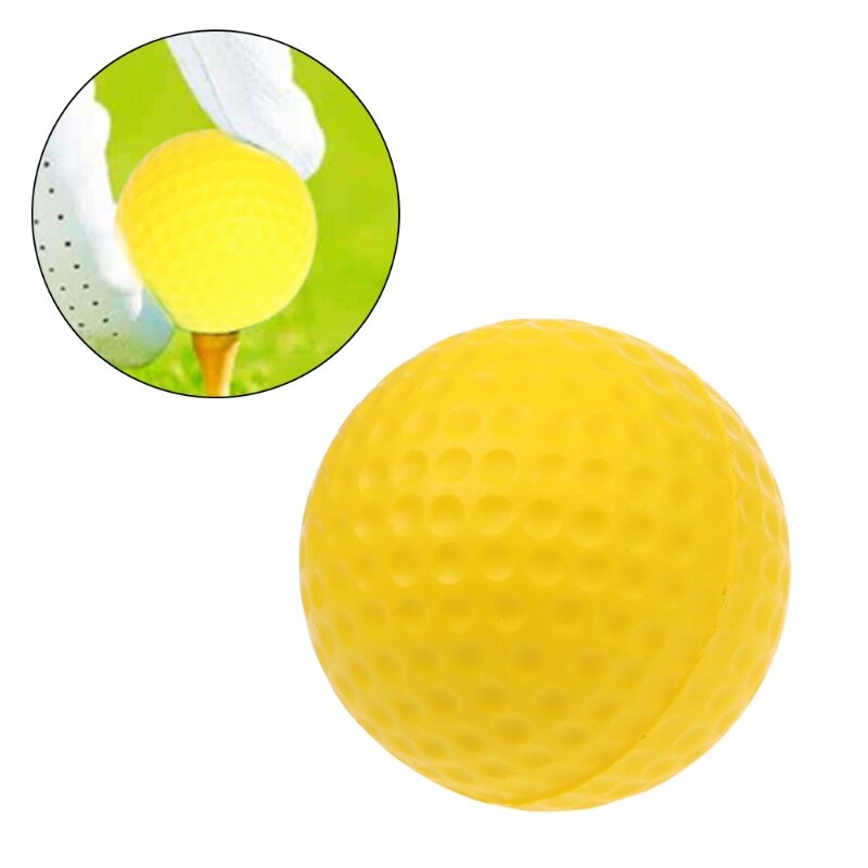 โฟมสีเหลือง Golf Ball การฝึกอบรมลูกโฟมนุ่มลูกขนไก่ Dropship