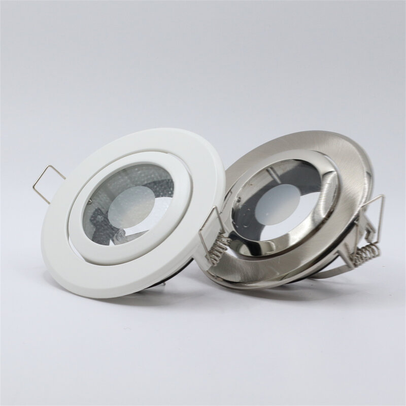 Round Surface Mounted Recessed Led IP44 Ceiling Downlight Fittings Fixture MR16 GU10 Bulb Holder Frame For Room