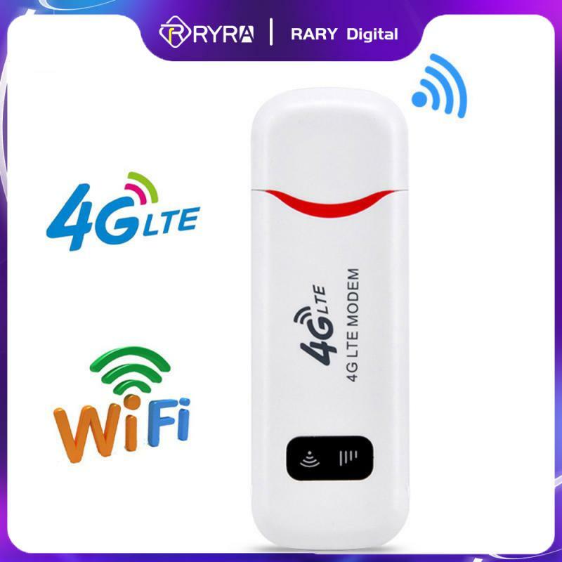 RYRA 4G LTE Router Nirkabel USB Dongle 150Mbps Modem Stick Mobile Broadband Kartu Sim Adaptor Nirkabel 4G Kartu Router Rumah Kantor