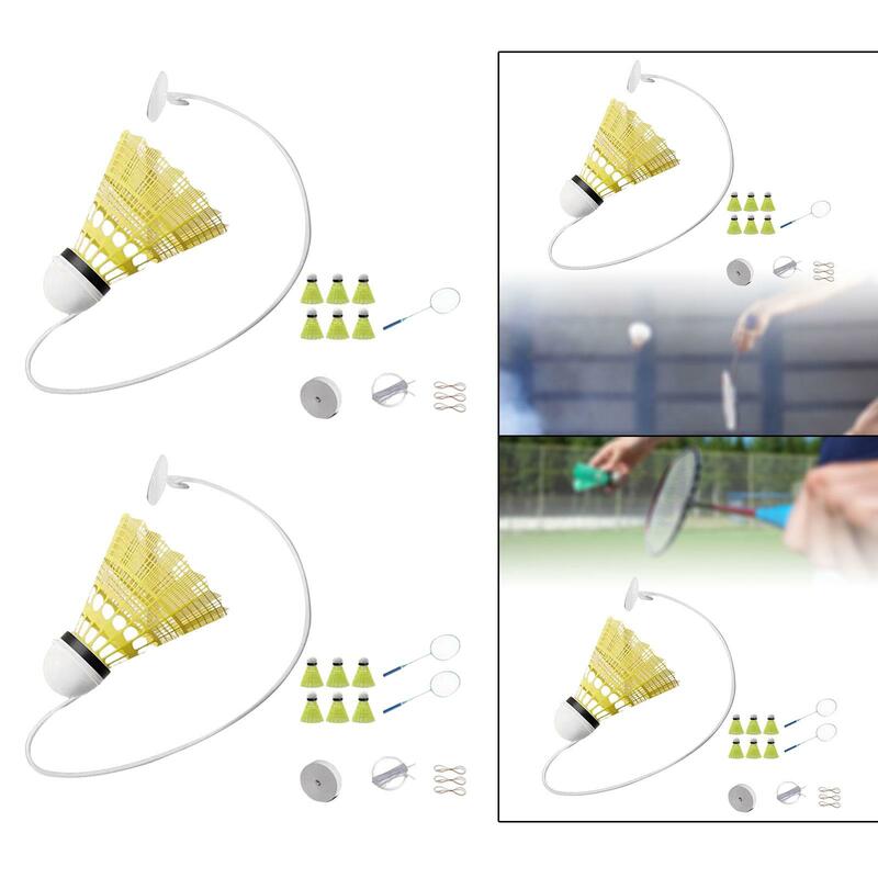 Badminton Solo Trainer Solo Practice Lightweight Portable Badminton Training Device for Home Outdoor Exercise Fitness Kids Adult
